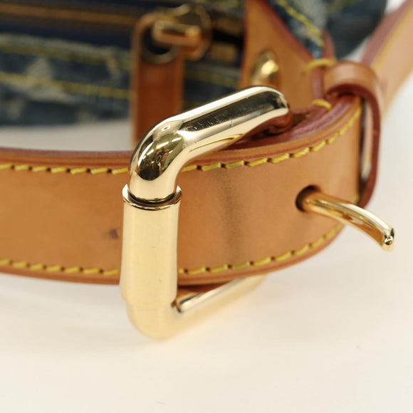 LOUIS VUITTON Monogram Denim Buggy PM Shoulder Bag Blue M95049 LV Auth mr2567SAM