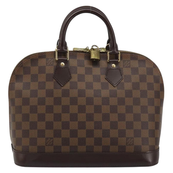 LOUIS VUITTON Damier Ebene Alma Hand Bag N51131 LV Auth mr2568A