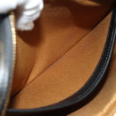 CELINE Triomphe Medium Messenger Bag Shoulder Bag PVC Black Gold Auth mr2571SAM-24