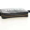 CELINE Triomphe Medium Messenger Bag Shoulder Bag PVC Black Gold Auth mr2571SAM-6