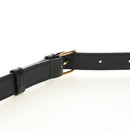 CELINE Triomphe Medium Messenger Bag Shoulder Bag PVC Black Gold Auth mr2571SAM-14