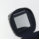 Christian Dior Trotter Canvas Vanity Hand Bag Navy Silver Auth mr2574V-10