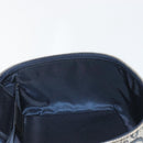 Christian Dior Trotter Canvas Vanity Hand Bag Navy Silver Auth mr2574V-19