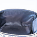 Christian Dior Trotter Canvas Vanity Hand Bag Navy Silver Auth mr2574V-20