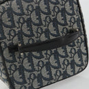 Christian Dior Trotter Canvas Vanity Hand Bag Navy Silver Auth mr2574V-7