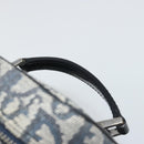 Christian Dior Trotter Canvas Vanity Hand Bag Navy Silver Auth mr2574V-8