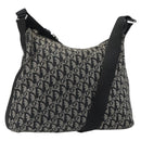 Christian Dior Trotter Canvas Shoulder Bag Navy Silver Auth mr2575A-1