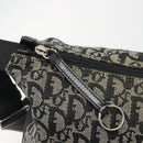 Christian Dior Trotter Canvas Shoulder Bag Navy Silver Auth mr2575A-18