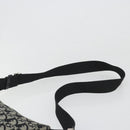Christian Dior Trotter Canvas Shoulder Bag Navy Silver Auth mr2575A-14