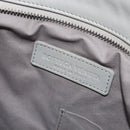 BOTTEGA VENETA INTRECCIATO Shoulder Bag Leather Gray Silver Auth mr2576A-15
