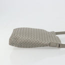 BOTTEGA VENETA INTRECCIATO Shoulder Bag Leather Gray Silver Auth mr2576A-4