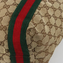 GUCCI GG Canvas Web Sherry Line Tote Bag Beige 189669 Auth mr2577A-9