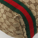 GUCCI GG Canvas Web Sherry Line Tote Bag Beige 189669 Auth mr2577A-14