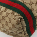 GUCCI GG Canvas Web Sherry Line Tote Bag Beige 189669 Auth mr2577A-16