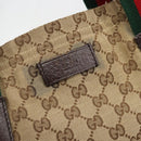 GUCCI GG Canvas Web Sherry Line Tote Bag Beige 189669 Auth mr2577A-17