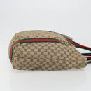 GUCCI GG Canvas Web Sherry Line Tote Bag Beige 189669 Auth mr2577A-3