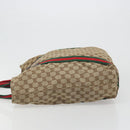 GUCCI GG Canvas Web Sherry Line Tote Bag Beige 189669 Auth mr2577A-4