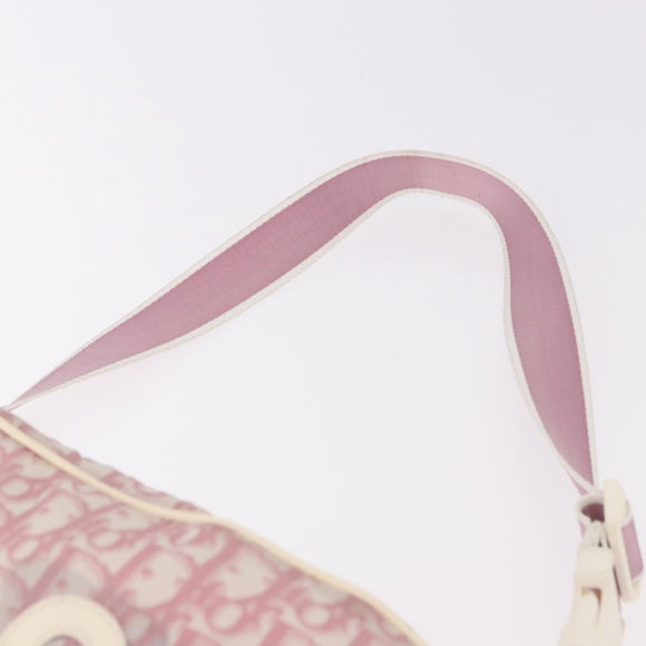Christian Dior Shoulder Bag Nylon Pink Silver Auth mr2578A