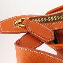 PRADA Hand Bag Canvas 2way Orange Gold Auth mr2579V-17