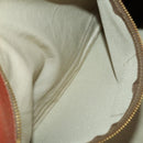 PRADA Hand Bag Canvas 2way Orange Gold Auth mr2579V-23