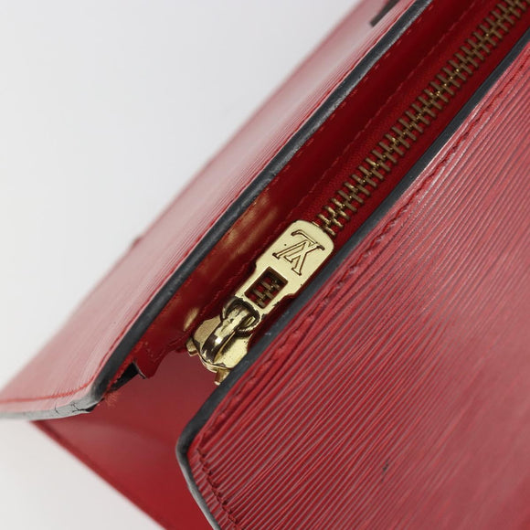 LOUIS VUITTON Epi Sac Triangle Hand Bag Red M52097 LV Auth mr2580A