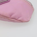 PRADA Arm Pouch Nylon Pink Silver Auth mr2583-14