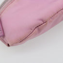 PRADA Arm Pouch Nylon Pink Silver Auth mr2583-15