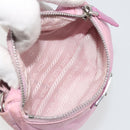 PRADA Arm Pouch Nylon Pink Silver Auth mr2583-10