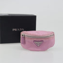 PRADA Arm Pouch Nylon Pink Silver Auth mr2583-12