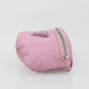 PRADA Arm Pouch Nylon Pink Silver Auth mr2583-3