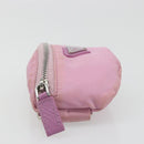 PRADA Arm Pouch Nylon Pink Silver Auth mr2583-4