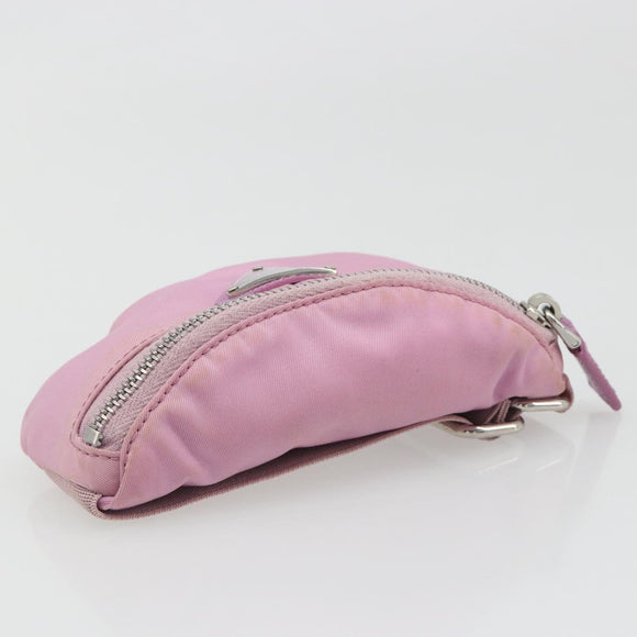 PRADA Arm Pouch Nylon Pink Silver Auth mr2583