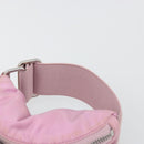 PRADA Arm Pouch Nylon Pink Silver Auth mr2583-8