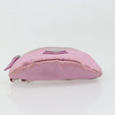 PRADA Arm Pouch Nylon Pink Silver Auth mr2583-5