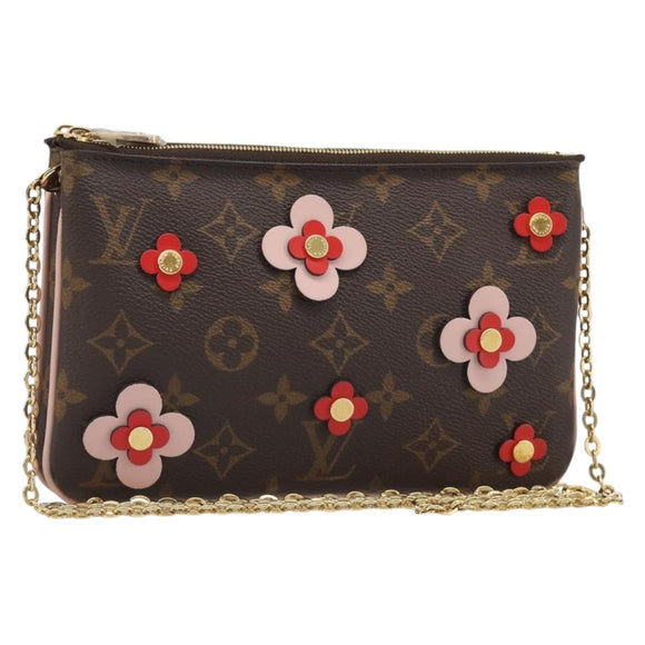 LOUIS VUITTON Monogram Pochette Double Zip Shoulder Bag M63905 LV Auth mr2584V