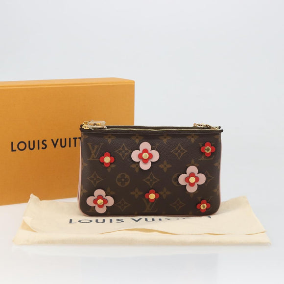 LOUIS VUITTON Monogram Pochette Double Zip Shoulder Bag M63905 LV Auth mr2584V