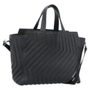 BALENCIAGA Car Hand Bag Leather 2way Black Silver 679461 Auth mr2586V-1