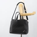 BALENCIAGA Car Hand Bag Leather 2way Black Silver 679461 Auth mr2586V-22
