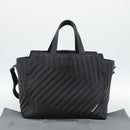 BALENCIAGA Car Hand Bag Leather 2way Black Silver 679461 Auth mr2586V-23