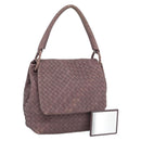 BOTTEGA VENETA INTRECCIATO Hand Bag Leather Purple Gold Auth mr2587A-1
