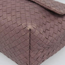 BOTTEGA VENETA INTRECCIATO Hand Bag Leather Purple Gold Auth mr2587A-9