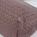BOTTEGA VENETA INTRECCIATO Hand Bag Leather Purple Gold Auth mr2587A-15