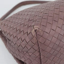 BOTTEGA VENETA INTRECCIATO Hand Bag Leather Purple Gold Auth mr2587A-16