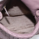 BOTTEGA VENETA INTRECCIATO Hand Bag Leather Purple Gold Auth mr2587A-10