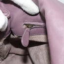 BOTTEGA VENETA INTRECCIATO Hand Bag Leather Purple Gold Auth mr2587A-19