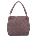 BOTTEGA VENETA INTRECCIATO Hand Bag Leather Purple Gold Auth mr2587A-2