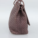 BOTTEGA VENETA INTRECCIATO Hand Bag Leather Purple Gold Auth mr2587A-3