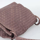 BOTTEGA VENETA INTRECCIATO Hand Bag Leather Purple Gold Auth mr2587A-6