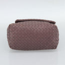 BOTTEGA VENETA INTRECCIATO Hand Bag Leather Purple Gold Auth mr2587A-5