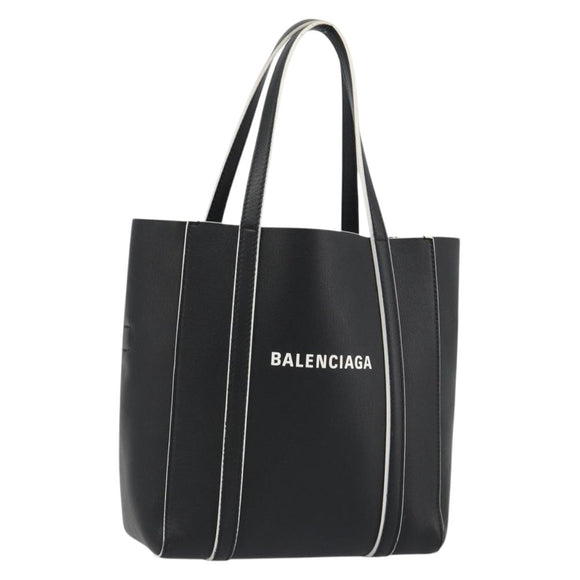 BALENCIAGA Everyday XXS Hand Bag Leather Black Auth mr2588A